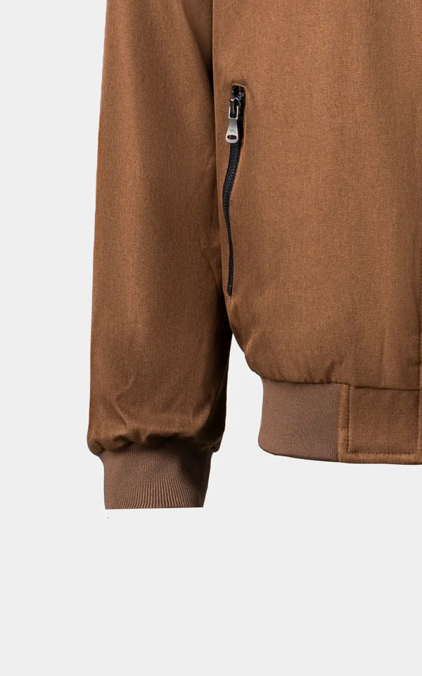 REVERSIBLE BOMBER JACKET BROWN