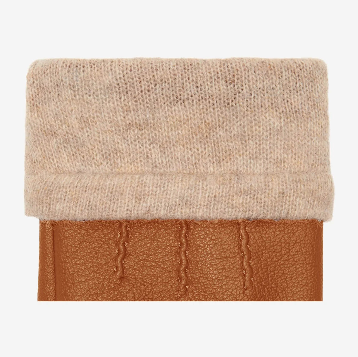 Harvey (cognac) - Goatskin leather gloves with luxurious wool lining & touchscreen feature