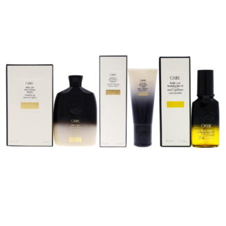 Oribe Gold Lust 3 Pc Kit - 8.5oz Repair and Restore Shampoo, 6.8oz Repair and Restore Conditioner, 1.7oz Nourishing Hair Oil