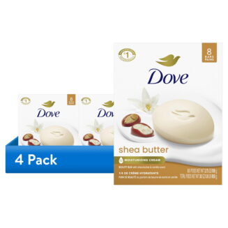 (8 pack) Dove Beauty Bar Soap For Nourished, Radiant Skin, Shea Butter, Enriches Skin, 3.75 oz 8 Bars